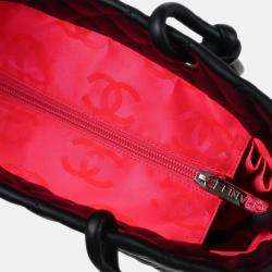 Pre Owned Chanel Black Leather Cambon Ligne Tote Bag