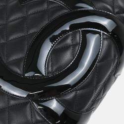 Pre Owned Chanel Black Leather Cambon Ligne Tote Bag