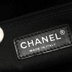 Pre Owned Chanel Black Caviar Leather Timeless Soft Chain Tote Bag