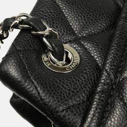 Pre Owned Chanel Black Caviar Leather Timeless Soft Chain Tote Bag
