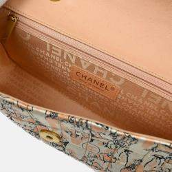 Pre Owned Chanel Pink Satin Silk Scarf Chain Shoulder Bag