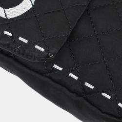 Pre Owned Chanel Black Satin Shoulder Bag