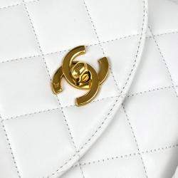 Chanel White Lambskin Duma Backpack