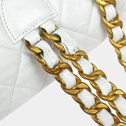 Chanel White Lambskin Duma Backpack