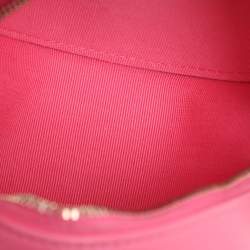 Pre Owned Chanel Pink Quilted Leather Chanel 19 Round Clutch Bag