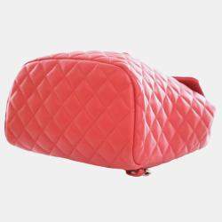 Chanel Red Lambskin Urban Spirit Small Backpack