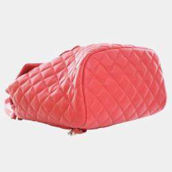 Chanel Red Lambskin Urban Spirit Small Backpack