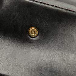 Pre Owned Chanel Black CC Patent Snake Chain Flap Bag