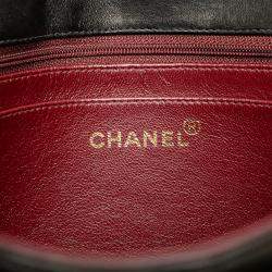 Pre Owned Chanel Black CC Patent Snake Chain Flap Bag