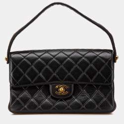 Chanel Black Quilted Lambskin Double Sided Flap Bag