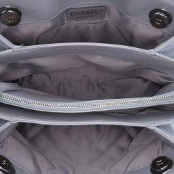 Pre Owned Chanel Grey Quilted Lambskin x3 Accordion  Bag