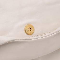 Chanel White Calfskin Rodeo Drive Hobo Bag