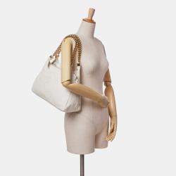 Chanel White Calfskin Rodeo Drive Hobo Bag