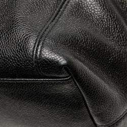 Pre Owned Chanel Black CC Caviar Tote Bag