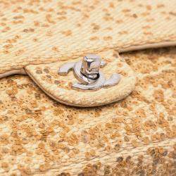 مملوكة مسبقًا Chanel Brown Small Raffia Sequin Single Flap Bag