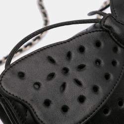 Chanel Black Quilted Lambskin Butterfly Clutch With Chain