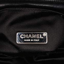 Chanel Black Quilted Lambskin Butterfly Clutch With Chain