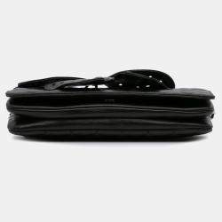 Chanel Black Quilted Lambskin Butterfly Clutch With Chain