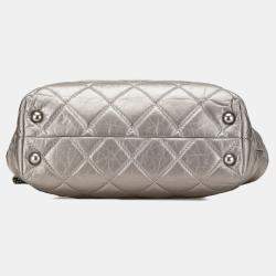 Chanel Silver Reissue 2.55 Quilted Aged Calfskin Tote Bag