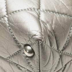 Chanel Silver Reissue 2.55 Quilted Aged Calfskin Tote Bag
