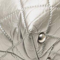 Chanel Silver Reissue 2.55 Quilted Aged Calfskin Tote Bag