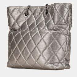 Chanel Silver Reissue 2.55 Quilted Aged Calfskin Tote Bag