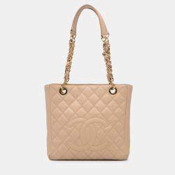 Chanel Brown Caviar Petite Shopping Tote