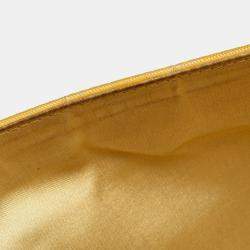 Pre Owned Chanel Yellow New Travel Line Nylon East West Flap Bag