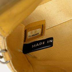 Pre Owned Chanel Yellow New Travel Line Nylon East West Flap Bag
