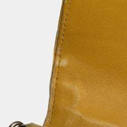 Pre Owned Chanel Yellow New Travel Line Nylon East West Flap Bag