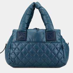 Chanel Blue Small Nylon Coco Cocoon Handbag