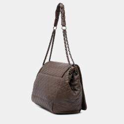 Chanel Brown Large Quilted Calfskin Istanbul Accordion Flap