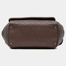 Chanel Brown Large Quilted Calfskin Istanbul Accordion Flap