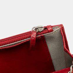 Chanel Red CC Calfskin Wallet On Chain