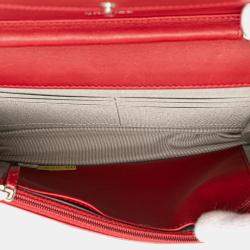 Chanel Red CC Calfskin Wallet On Chain
