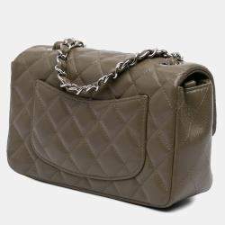 Chanel Brown Mini Rectangular Classic Caviar Single Flap