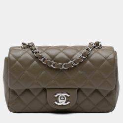 Chanel Brown Mini Rectangular Classic Caviar Single Flap