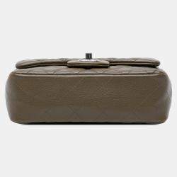 Chanel Brown Mini Rectangular Classic Caviar Single Flap