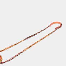 Chanel Pink Iridescent Lambskin 19 Round Clutch with Chain