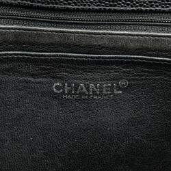 Pre Owned Chanel Black Jumbo Quilted Caviar Single Flap