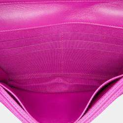 Chanel Purple Lambskin Coco Boy Wallet On Chain