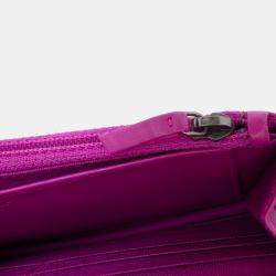 Chanel Purple Lambskin Coco Boy Wallet On Chain