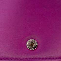 Chanel Purple Lambskin Coco Boy Wallet On Chain