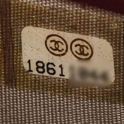 Pre Owned Chanel Burgundy Quilted Patent Leather Zip Around Wallet Organizer