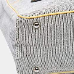 Chanel Grey CC Camellia No. 5 Choco Bar Canvas Tote