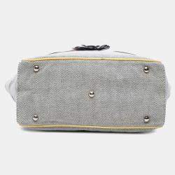 Chanel Grey CC Camellia No. 5 Choco Bar Canvas Tote
