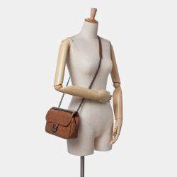 Chanel Brown Paris Edinburgh Medium Calfskin Coco Sporran Flap