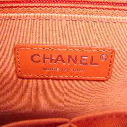 Pre Owned Chanel Coral Red Leather Gabrielle Hobo Bag