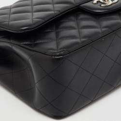 Chanel Black Quilted Leather Large Classic Double Flap Bag