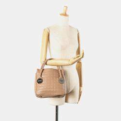 Chanel Brown Choco Bar Caviar Button Handbag